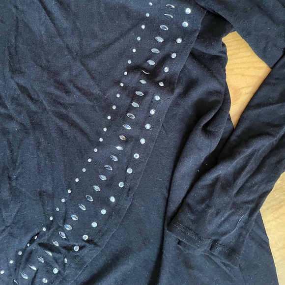 Belldini Black Cowl Neck Cardigan with Gems Size 2XL - Picture 2 of 4